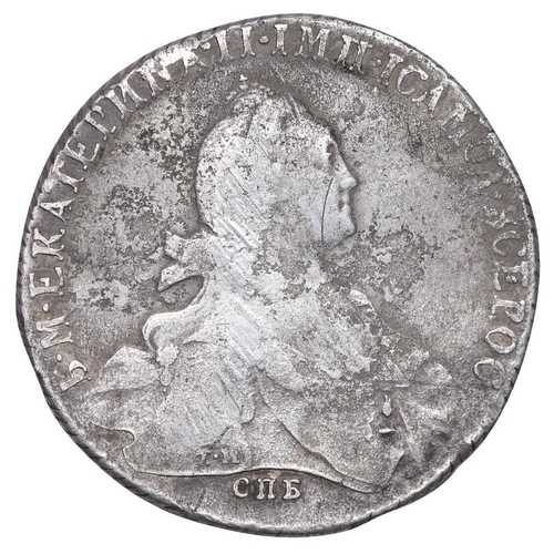 26 - Russian Empire, Empress Catherine II (1762-1796), 1 rouble, 1773 year, Silver, 24 gr, C#67.2a, bitki... 