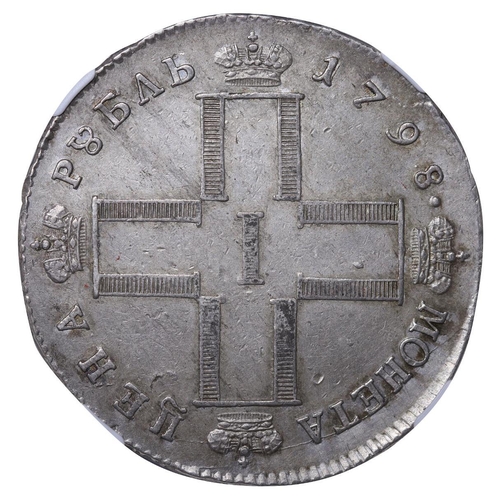 27 - Russian Empire, Emperor Paul I (1796-1801), 1 rouble, 1798 year, Silver, 20,73 gr, C#101a, bitkin 32... 