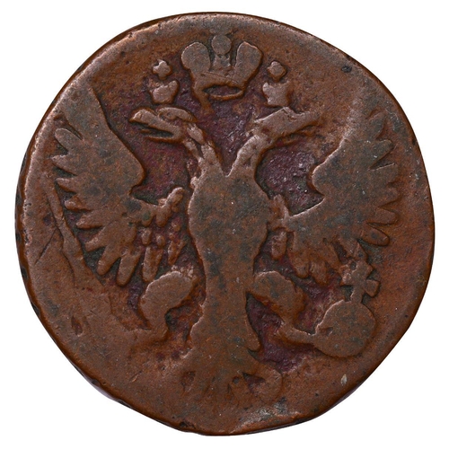 281 - Russian Empire, Empress Elizabeth (1741-1762), 1 denga, 1749 year, Copper, 8,19 gr, KM#188, bitkin 3... 