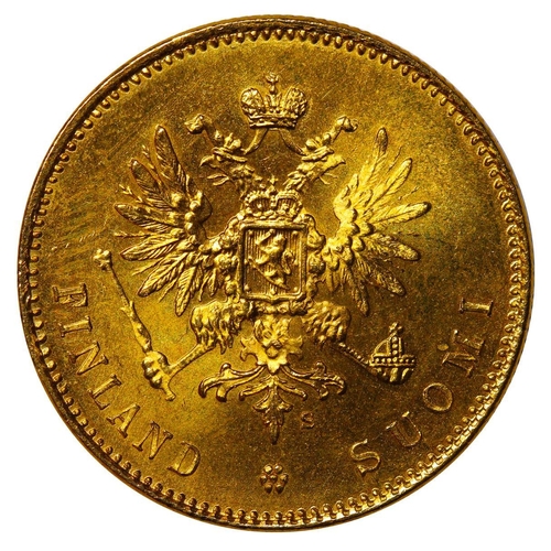 303 - Russian Empire, Finland, Emperor Nicholas II (1894-1917), 20 markkaa, 1912 year, Gold, 6,4516 gr, KM... 