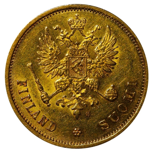 306 - Russian Empire, Finland, Emperor Alexander II (1855-1881), 10 markkaa, 1878 year, Gold, 3,2258 gr, K... 