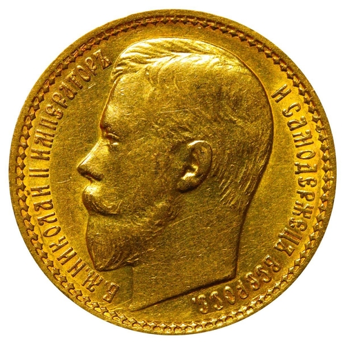 4 - Russian Empire, Emperor Nicholas II (1894-1917), 15 roubles, 1897 year, Gold, 12,9 gr, Y#65.2, bitki... 