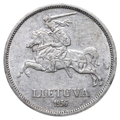 402 - Lithuania, President Aleksandras Stulginskis (1919-1926), 5 litai, 1925 year, Silver, 13,5 gr, KM#78... 