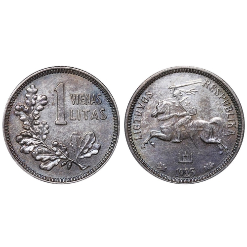 402 - Lithuania, President Aleksandras Stulginskis (1919-1926), 5 litai, 1925 year, Silver, 13,5 gr, KM#78... 