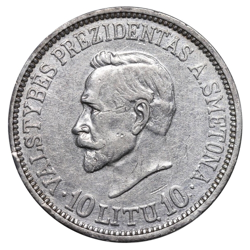 402 - Lithuania, President Aleksandras Stulginskis (1919-1926), 5 litai, 1925 year, Silver, 13,5 gr, KM#78... 