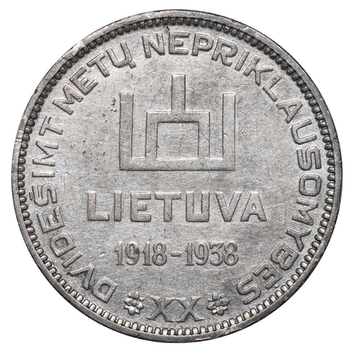 402 - Lithuania, President Aleksandras Stulginskis (1919-1926), 5 litai, 1925 year, Silver, 13,5 gr, KM#78... 