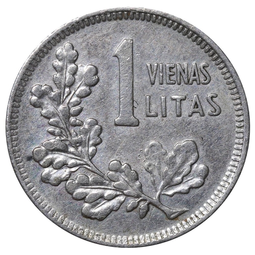 404 - Lithuania, President Aleksandras Stulginskis (1919-1926), 1 litas, 1925 year, Silver, 2,7 gr, KM#76