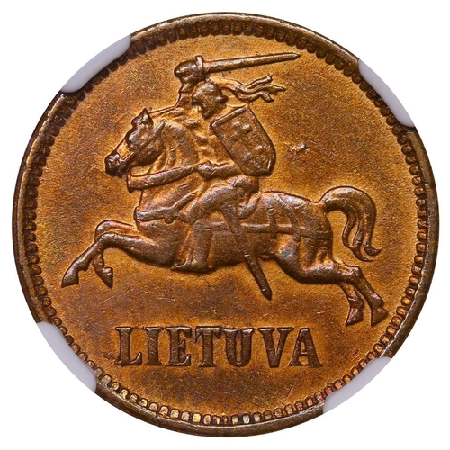 406 - Lithuania, President Antanas Smetona (1926-1940), 5 centai, 1936 year, Bronze, 2,5 gr, KM#81, In UNC... 