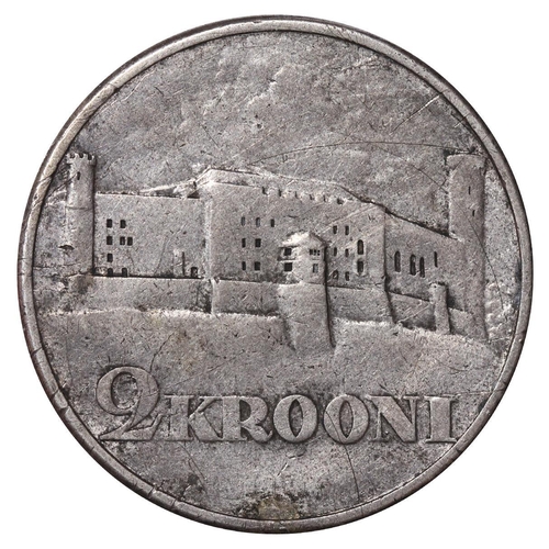 408 - Estonia, State Elder Otto (August) Strandman (1929-1931), 2 krooni, 1930 year, Silver, 12 gr, KM#20,... 