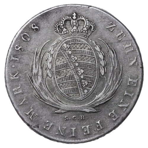 410 - Kingdom of Saxony (German States), King Frederick Augustus I (1806-1827), 1 conventionsthaler, 1808 ... 