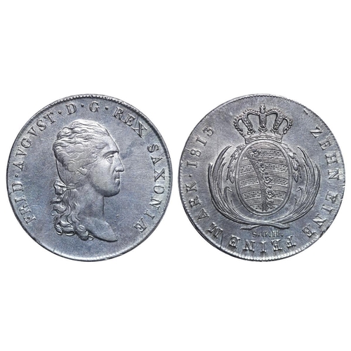 412 - Kingdom of Saxony (German States), King Frederick Augustus I (1806-1827), 1 conventionsthaler, 1813 ... 