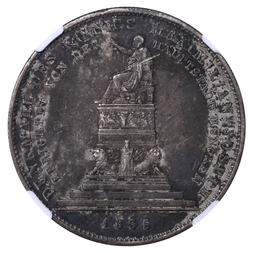 413 - Kingdom of Bavaria (German States), King Louis I (1825-1848), 1 conventionsthaler, 1835 year, Silver... 