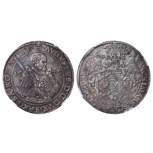 414 - Electorate of Saxony (German States), Prince elector Augustus I (1553-1586), 1 thaler, 1579 year, Si... 