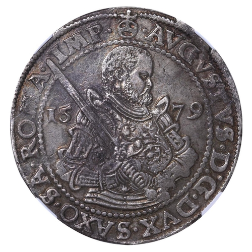 414 - Electorate of Saxony (German States), Prince elector Augustus I (1553-1586), 1 thaler, 1579 year, Si... 