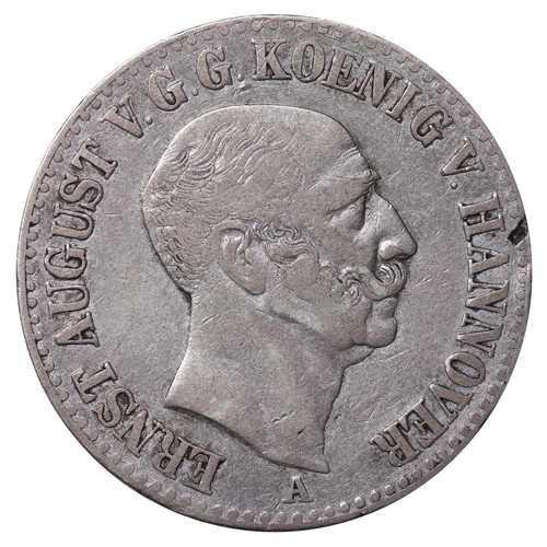 416 - Kingdom of Hannover (German States), King Ernest Augustus I (1837-1851), 1 thaler, 1848 year, Silver... 