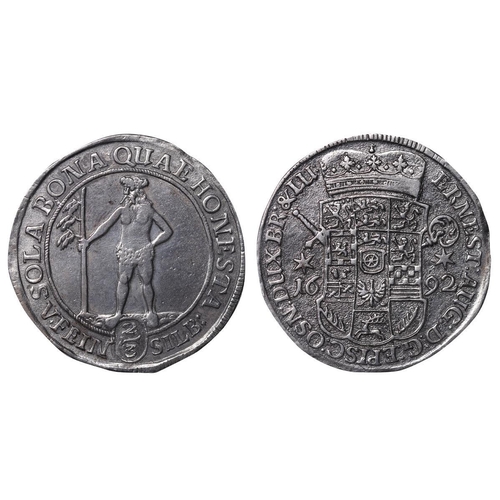 419 - Brunswick-Luneburg-Calenberg (German States), Prince Ernest Augustus (1679-1698), ? thaler, 1692 yea... 