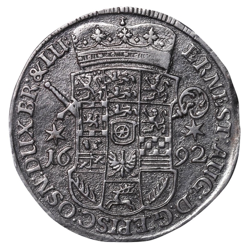 419 - Brunswick-Luneburg-Calenberg (German States), Prince Ernest Augustus (1679-1698), ? thaler, 1692 yea... 