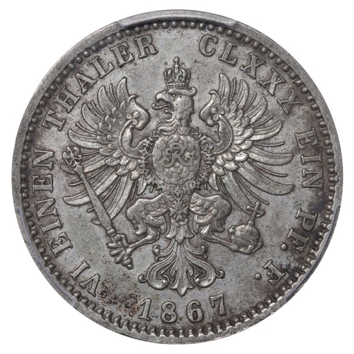 427 - Kingdom of Prussia (German States), King William I (1861-1888), ? thaler, 1867 year, Silver, 5,345 g... 