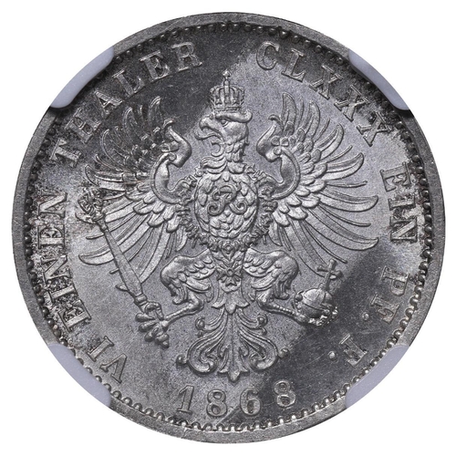 428 - Kingdom of Prussia (German States), King William I (1861-1888), ? thaler, 1868 year, Silver, 5,345 g... 