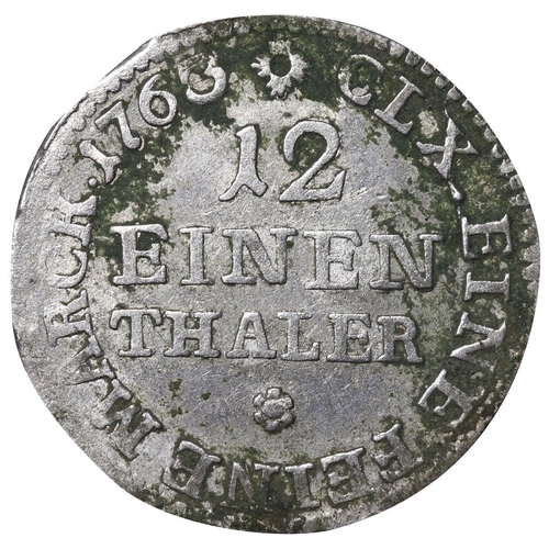 429 - Electorate of Saxony (German States), Prince elector Frederick Christian (1763), 1?12 thaler, 1763 y... 