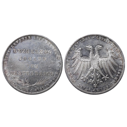 433 - Free imperial city of Frankfurt (German States), Free City (1372-1866), 2 gulden, 1848 year, Silver,... 