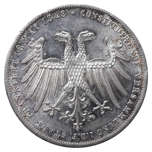 433 - Free imperial city of Frankfurt (German States), Free City (1372-1866), 2 gulden, 1848 year, Silver,... 