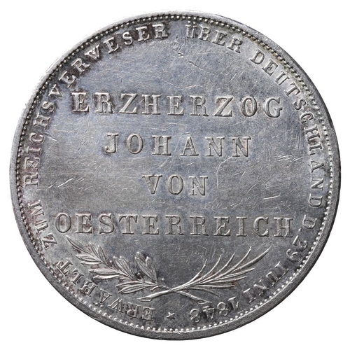 433 - Free imperial city of Frankfurt (German States), Free City (1372-1866), 2 gulden, 1848 year, Silver,... 