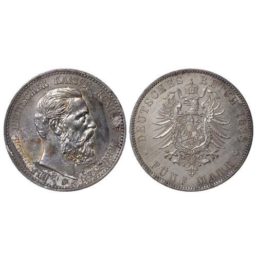 440 - Kingdom of Prussia (German States), King Frederick III (1888), 5 mark, 1888 year, Silver, 27,777 gr,... 