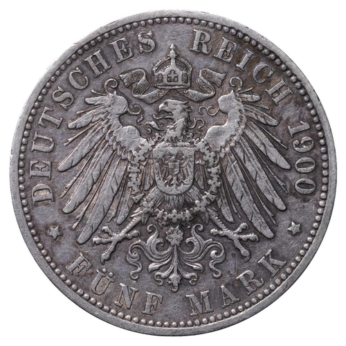 442 - Grand Duchy of Baden (German States), Ruling authority Frederick I (1856-1907), 5 mark, 1900 year, S... 