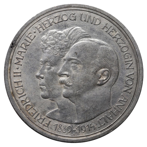 451 - Anhalt-Dessau (German States), Duke Frederick II (1901-1918), 5 mark, 1914 year, Silver, 27,777 gr, ... 