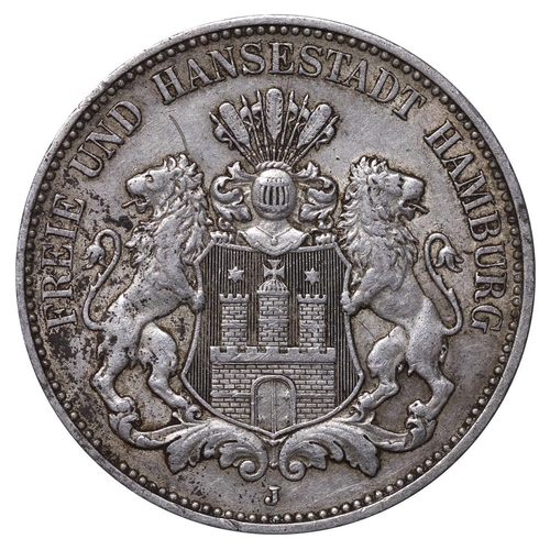 456 - Free Hanseatic city of Hamburg (German States), Free Hanseatic City (1324-1922), 3 marks, 1909 year,... 