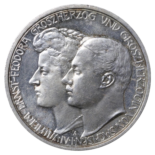 461 - Grand Duchy of Saxe-Weimar-Eisenach (German States), Grand duke William Ernest (1901-1918), 3 marks,... 