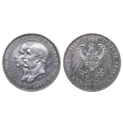 464 - Kingdom of Prussia (German States), King William II (1888-1918), 3 marks, 1911 year, Silver, 16,67 g... 