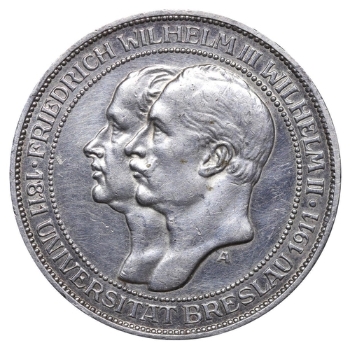 464 - Kingdom of Prussia (German States), King William II (1888-1918), 3 marks, 1911 year, Silver, 16,67 g... 