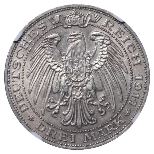 465 - Kingdom of Prussia (German States), King William II (1888-1918), 3 marks, 1911 year, Silver, 16,67 g... 