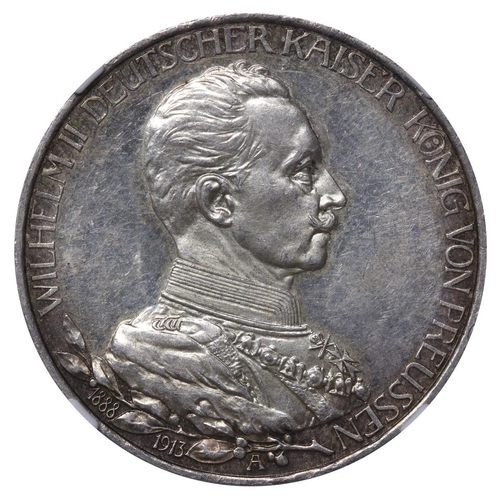 471 - Kingdom of Prussia (German States), King William II (1888-1918), 3 marks, 1913 year, Silver, 16,667 ... 