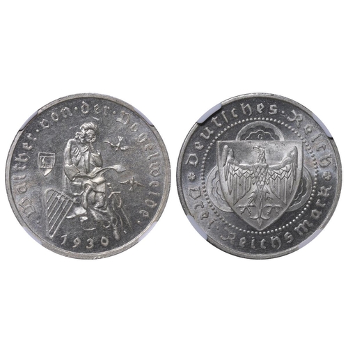 480 - Germany (1871-1948), Weimar Republic (1918-1933), 3 reichsmark, 1930 year, Silver, 15 gr, KM#69, 700... 