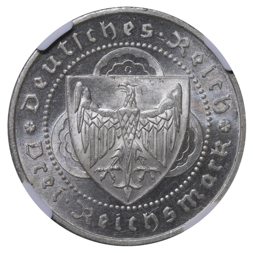 480 - Germany (1871-1948), Weimar Republic (1918-1933), 3 reichsmark, 1930 year, Silver, 15 gr, KM#69, 700... 