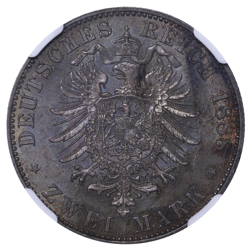 486 - Kingdom of Prussia (German States), King William II (1888-1918), 2 marks, 1888 year, Silver, 11,111 ... 