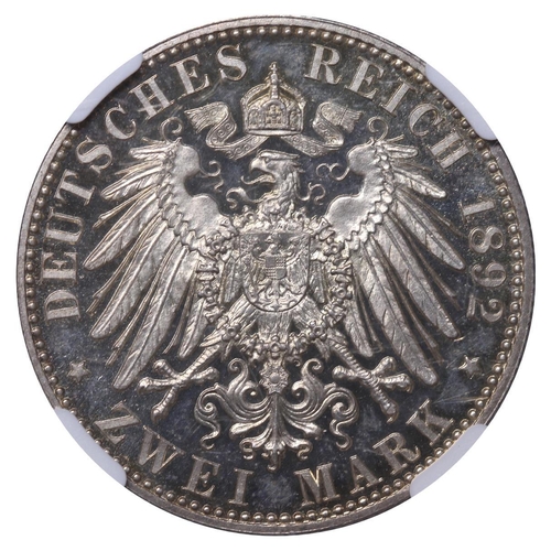 487 - Grand Duchy of Saxe-Weimar-Eisenach (German States), Grand duke Charles Alexander (1853-1901), 2 mar... 