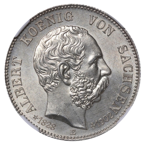 492 - Kingdom of Saxony (German States), King Albert I (1873-1902), 2 marks, 1902 year, Silver, 11,111 gr,... 