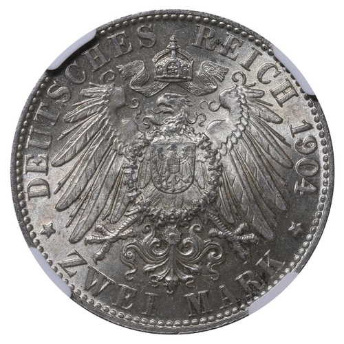 493 - City of Bremen (German States), Free city (1186-1918), 2 marks, 1904 year, Silver, 11,111 gr, KM#250... 