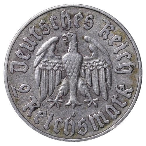 501 - Germany (1871-1948), Third Reich (1933-1945), 2 reichsmark, 1933 year, Silver, 8 gr, KM#79, 450th An... 