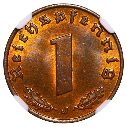 503 - Germany (1871-1948), Third Reich (1933-1945), 1 reichspfennig, 1938 year, Bronze, 2,01 gr, KM#89, In... 