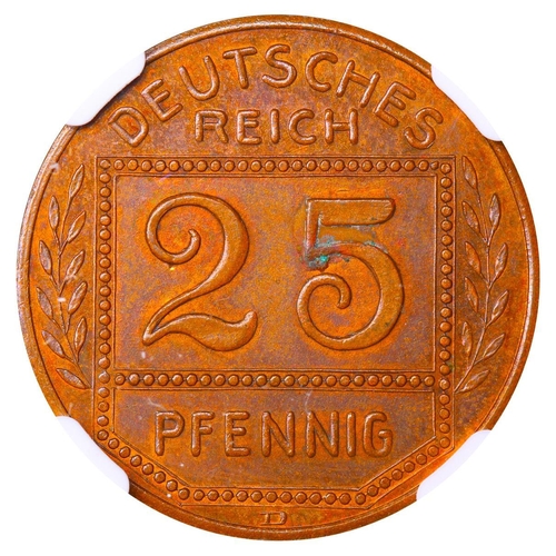 509 - Germany (1871-1948), Emperor William II (1888-1918), 25 pfennigs, 1908 year, Copper, 4,26 gr, Schaaf... 