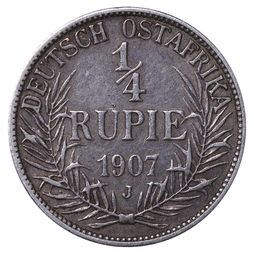 514 - German East Africa (Germany), Emperor William II (1888-1918), ¼ Rupee, 1907 year, Silver, 2,92 gr, K... 