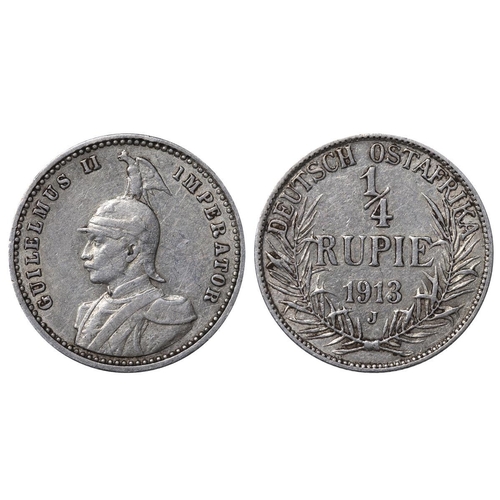 515 - German East Africa (Germany), Emperor William II (1888-1918), ¼ Rupee, 1907 year, Silver, 2,92 gr, K... 