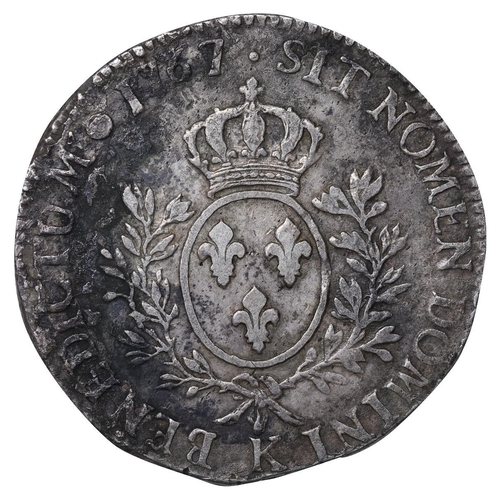 519 - France, King Louis XV (1715-1774), 1 ecu, 1767 year, Silver, 29,488 gr, Dy royales# 1680, Obverse: L... 