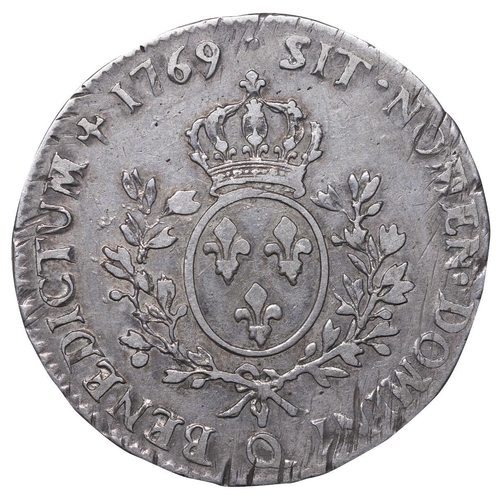 520 - France, King Louis XV (1715-1774), 1 ecu, 1769 year, Silver, 29,488 gr, Dy royales# 1680, Obverse: L... 