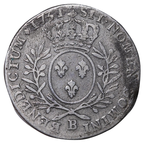 523 - France, King Louis XV (1715-1774), ½ ecu, 1731 year, Silver, 14,744 gr, Dy royales# 1676, Obverse: L... 